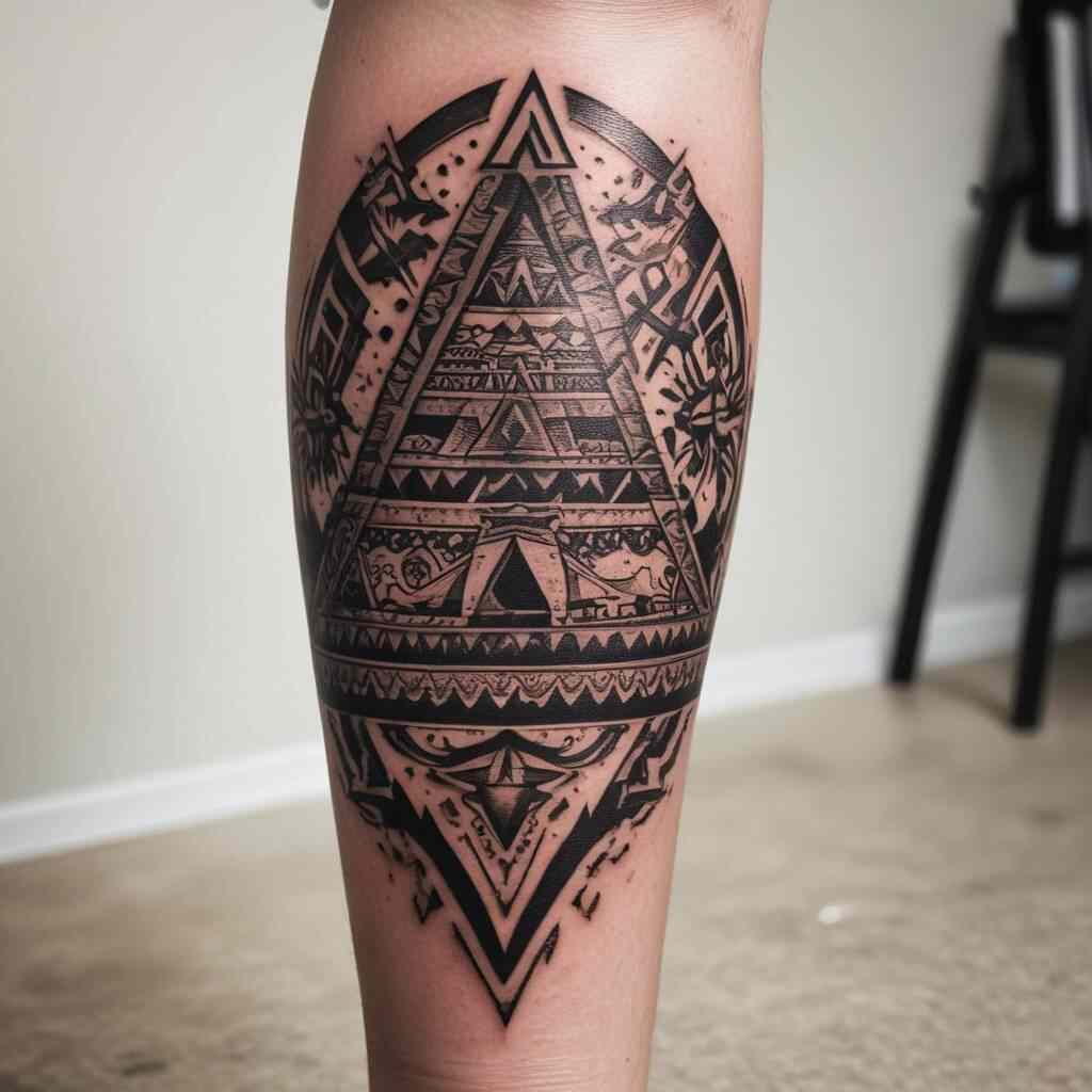 43 Immortal Ideas Of Meaningful Pyramid Tattoos That Have The World Of Art In A Chokehold! 28 Tribal Pyramid tattoo
